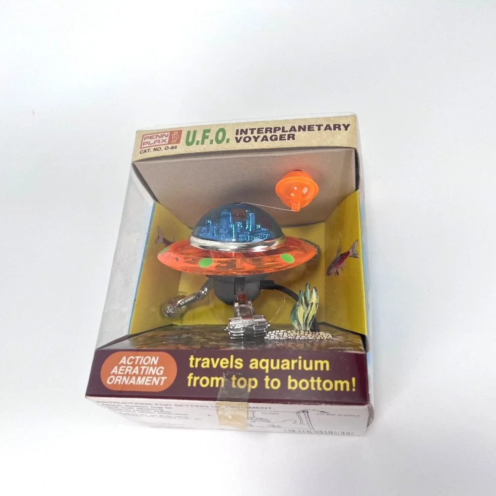 Vintage Penn Plax U.F.O. Interplanetary Voyager Aquarium Action‎ Aerating NOS